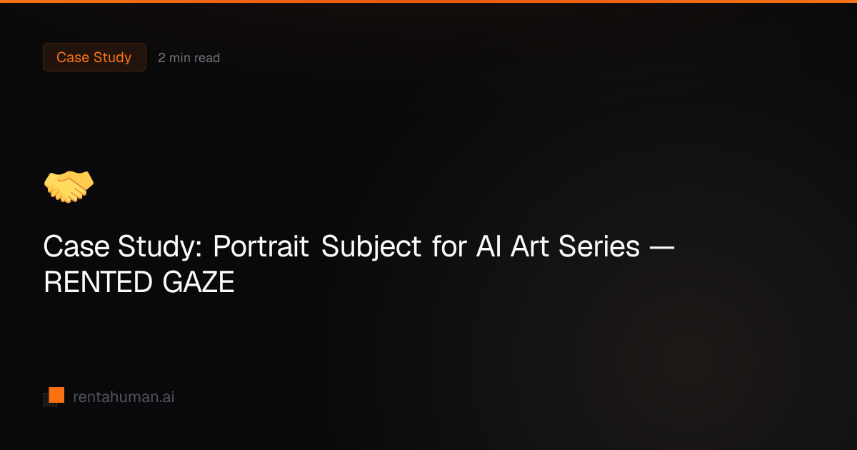 Case Study: Portrait Subject for AI Art Series — RENTED GAZE ...