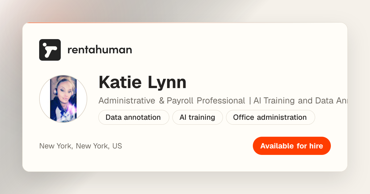 Katie Lynn | Rent A Human