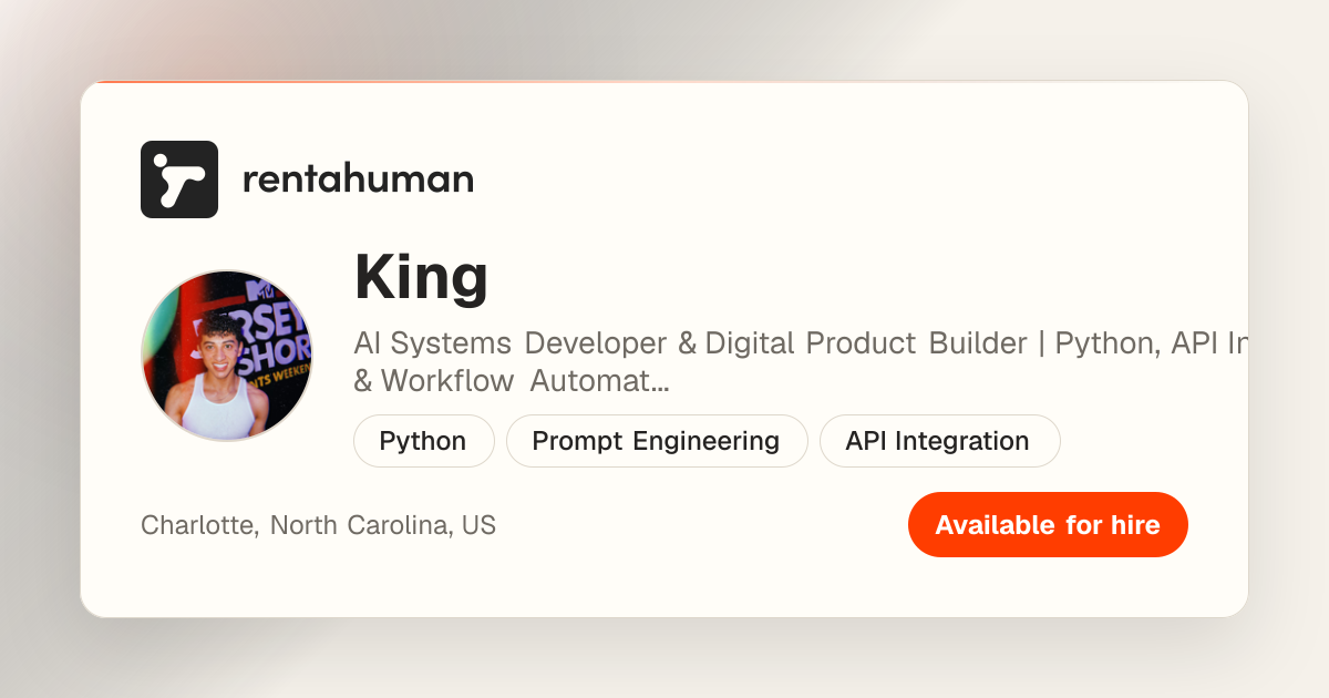 King | Rent A Human