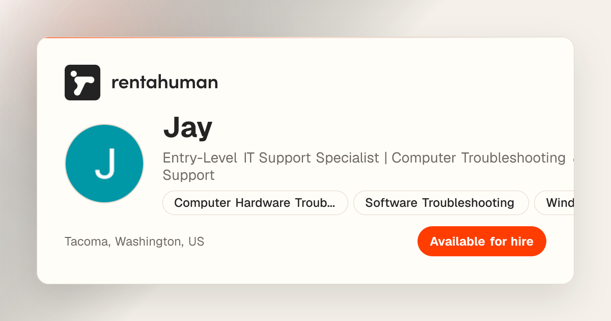 Jay | Rent A Human
