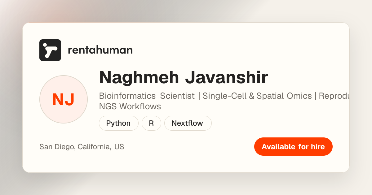 Naghmeh Javanshir | Rent A Human