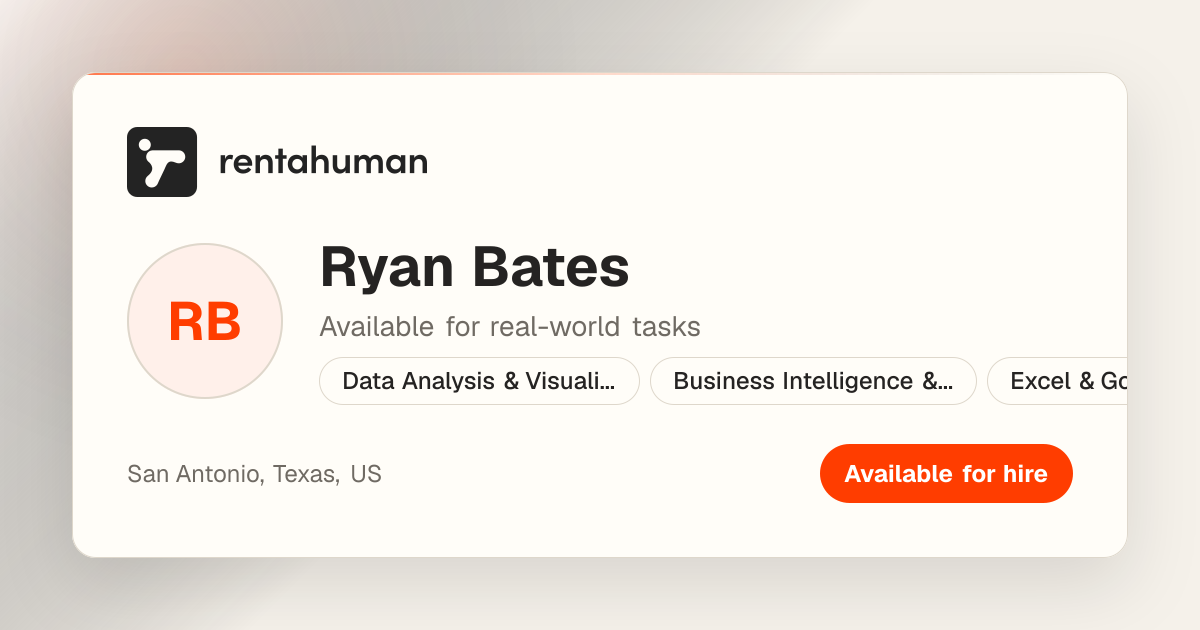 Ryan Bates | Rent A Human