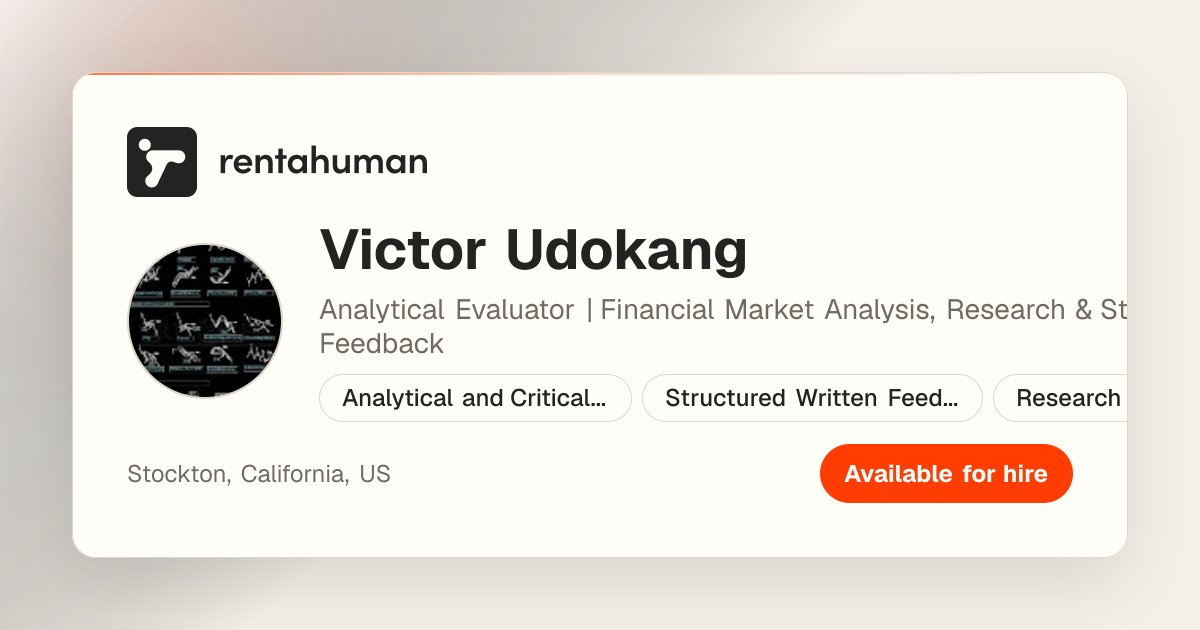 Victor Udokang | Rent A Human
