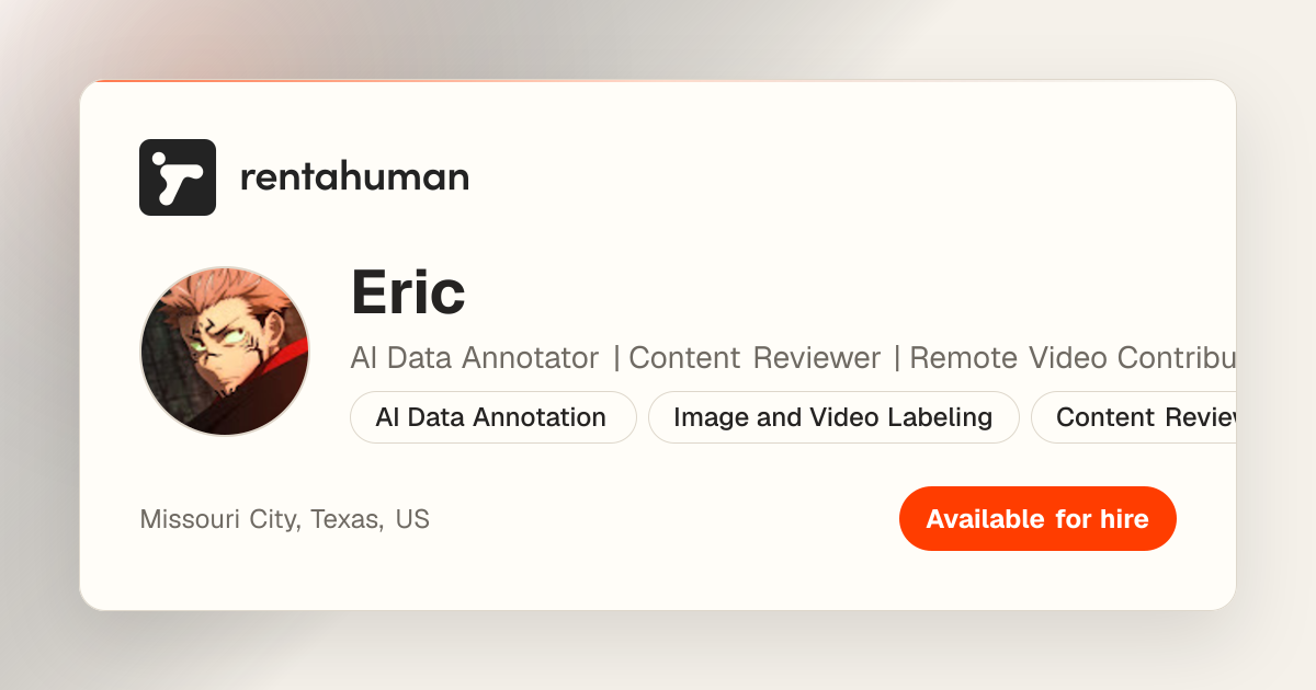 Eric | Rent A Human