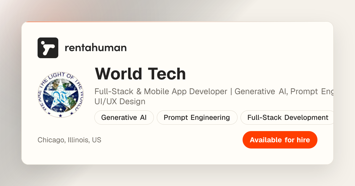 World Tech | Rent A Human