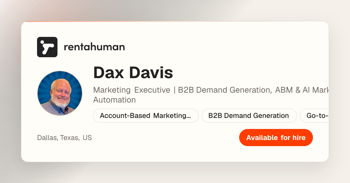 Dax Davis | Rent A Human