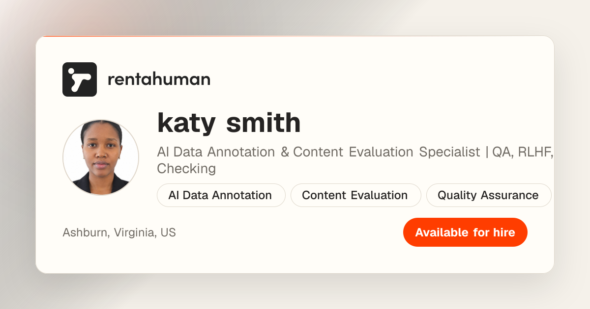 katy smith | Rent A Human