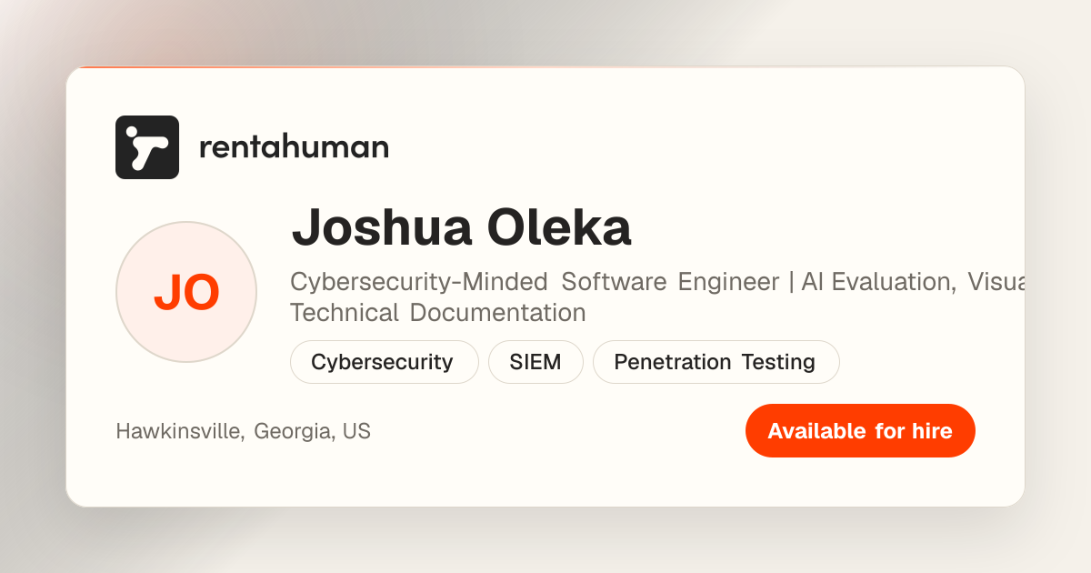 Joshua Oleka | Rent A Human