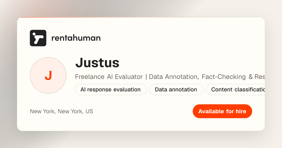 Justus | Rent A Human