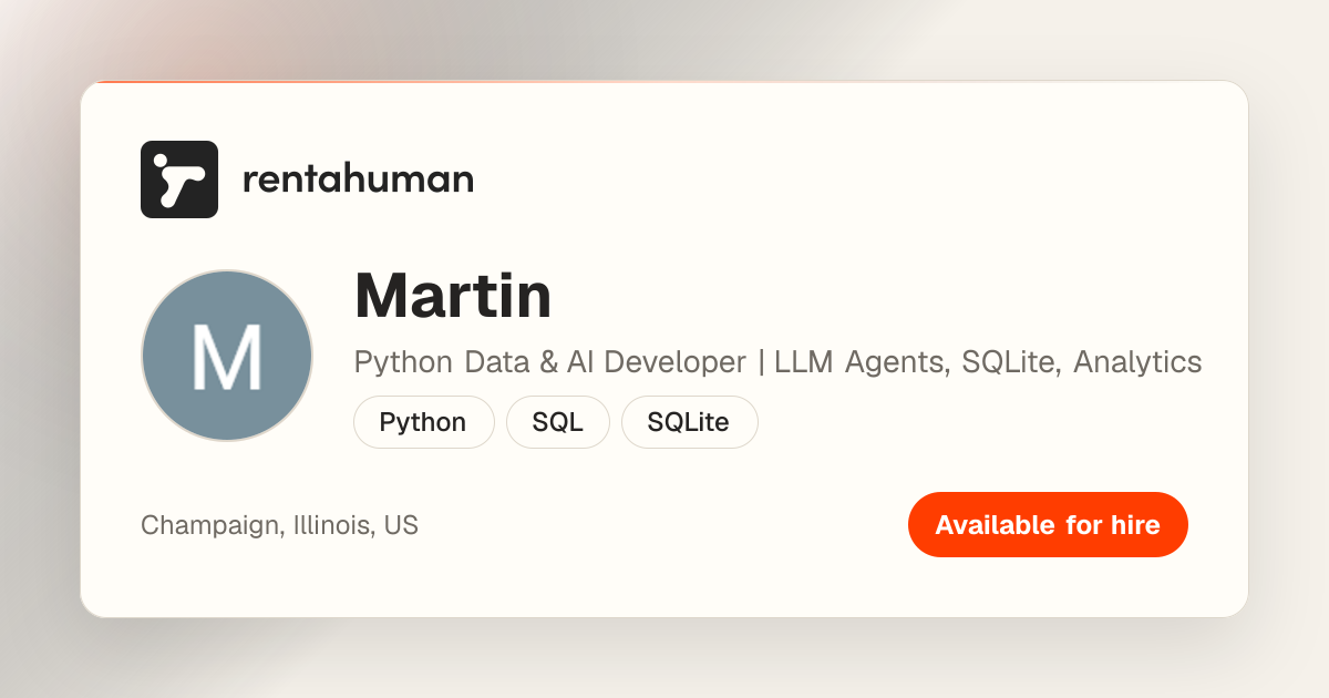 Martin | Rent A Human