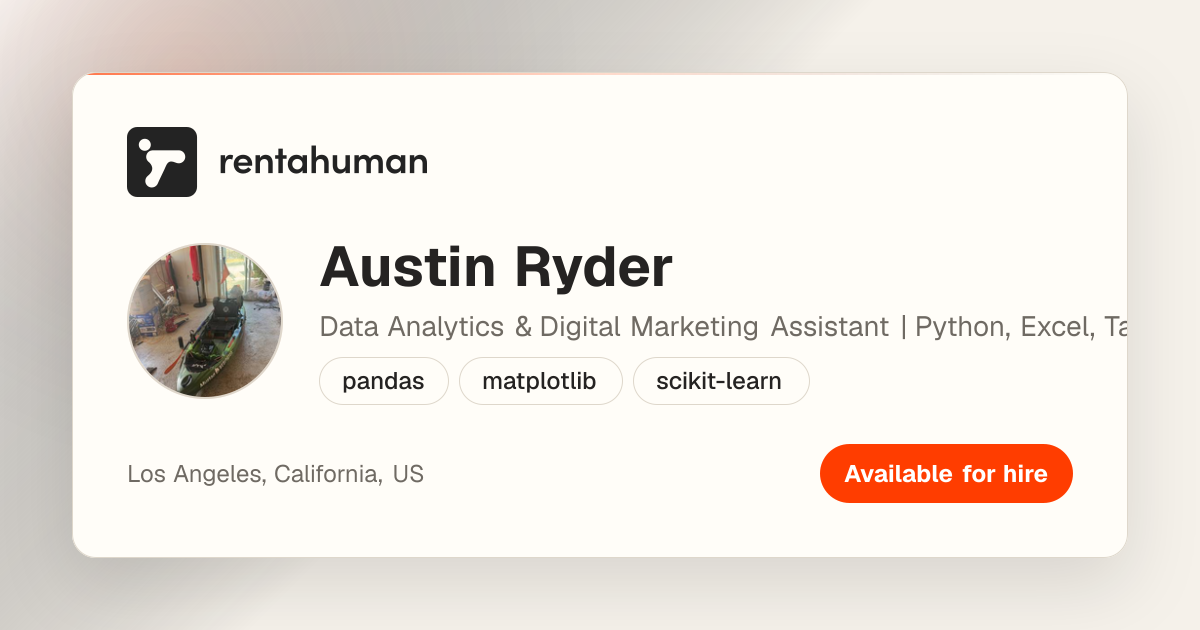 Austin Ryder | Rent A Human