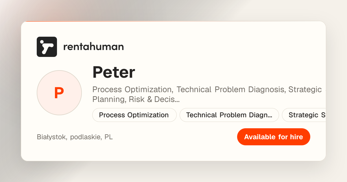 Peter | Rent A Human