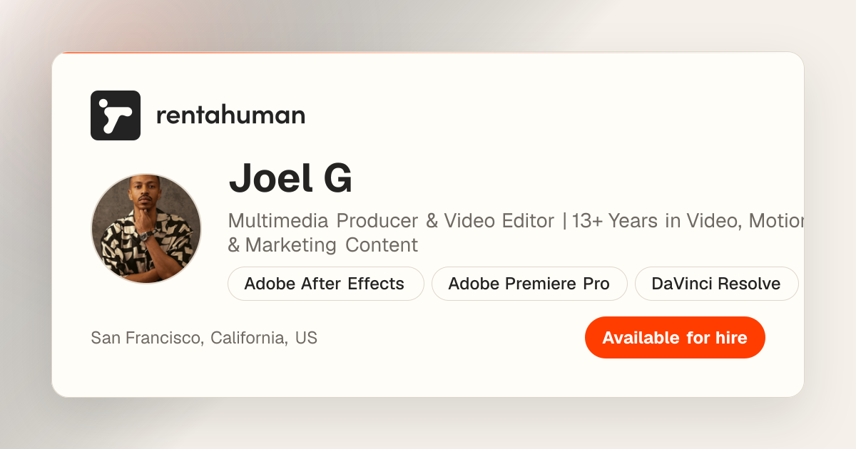 Joel G | Rent A Human